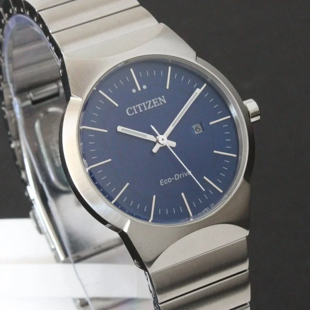 Citizen Eco-Drive Women's Silver Tone Watch Blue Dial 32MM Watch